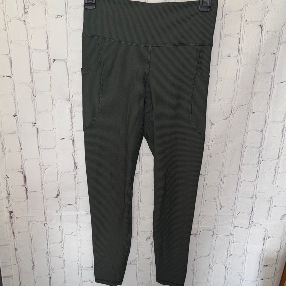 Women's Grey High-Rise Leggings 7/8 Ankle A Active Powersoft